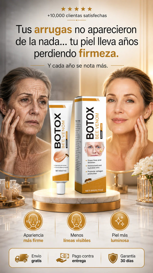 Bee Venom Crema para el tratamiento de la piel – Crema de eliminación de arrugas de veneno de abeja, antienvejecimiento, reafirmante e hidratante para todo tipo de piel – Fórmula de levantamiento y recuperación para un brillo juvenil