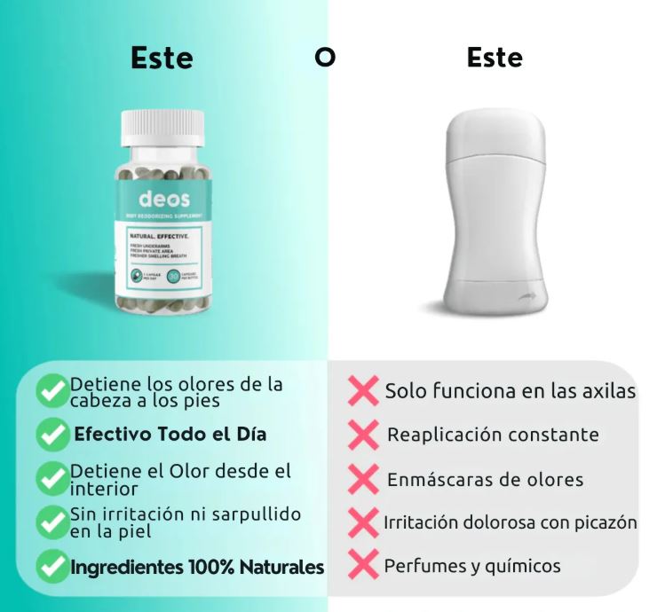 DEOS®– Elimina el Olor Desde Adentro, 🧼Siente la Libertad por Fuera 🌿💨