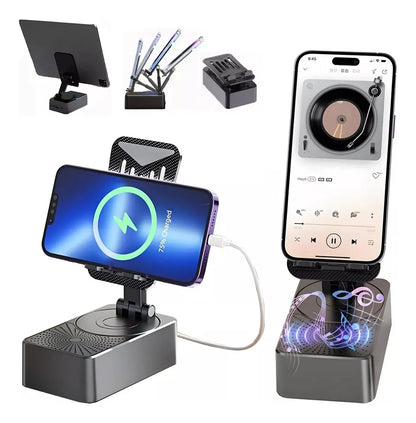 3 En 1 Bocina Bluetooth Inalámbrica Con Soporte Para Celular