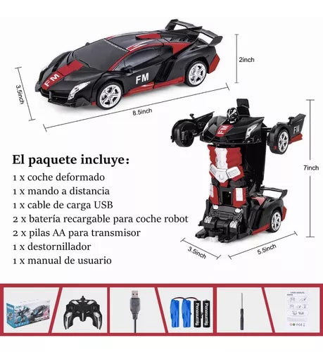 Lamborghini RECARGABLE Control Remoto Transformers