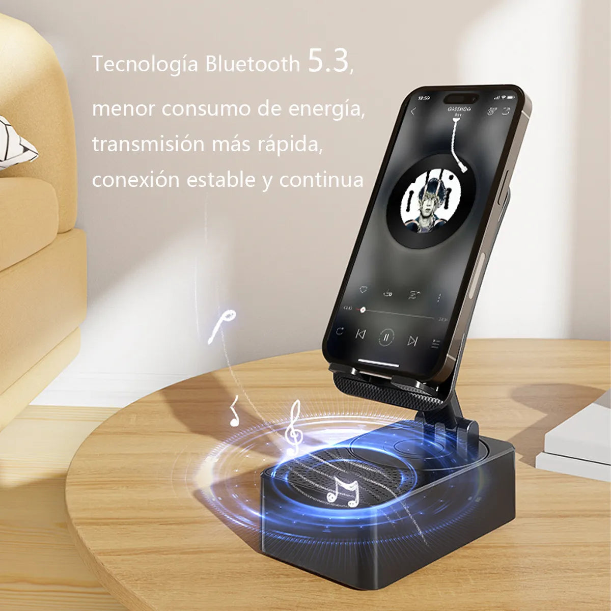 3 En 1 Bocina Bluetooth Inalámbrica Con Soporte Para Celular
