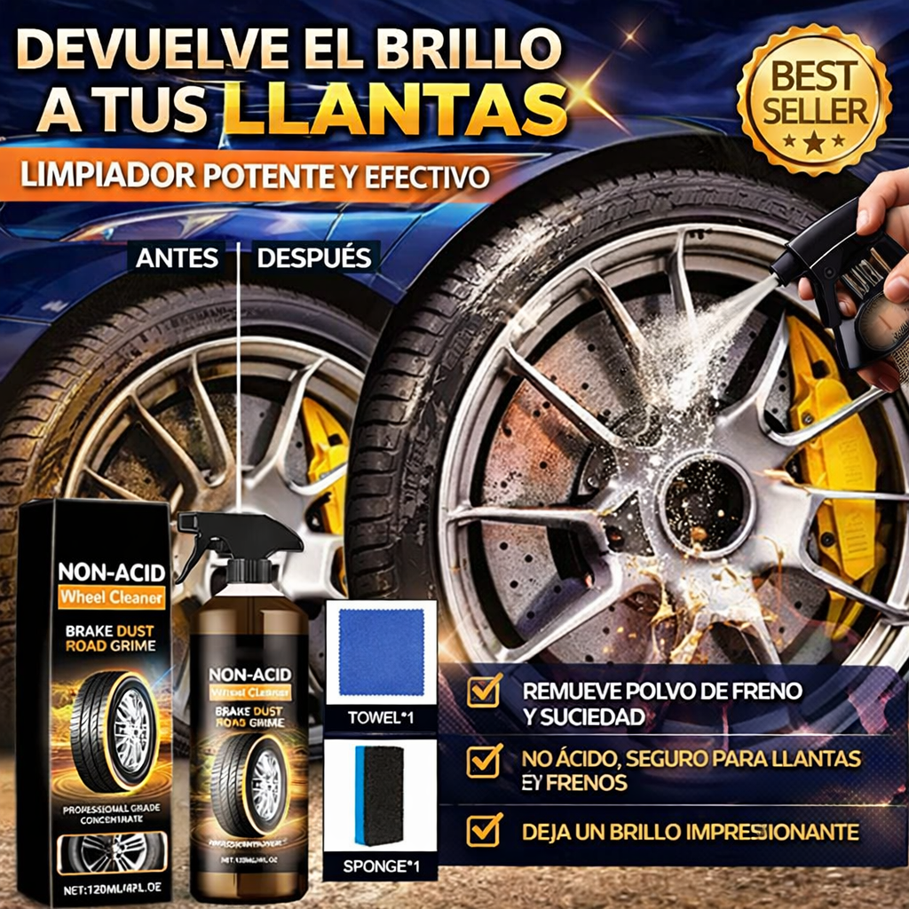 Limpiador de ruedas Wheelblaze- Actúa como un limpiador y convertidor de óxido