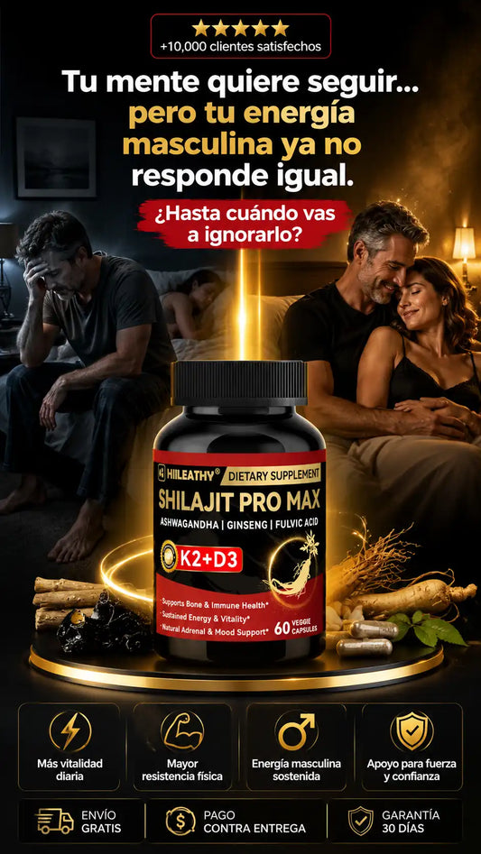 Shilajit para Hombres, Shilajit con Vitamina D3 K2, Shilajitis para Hombres con Ácido Fúlvico Ashwagandha Raíz de Ginseng, Shilajitis para Potencia Extra, Resistencia y Apoyo