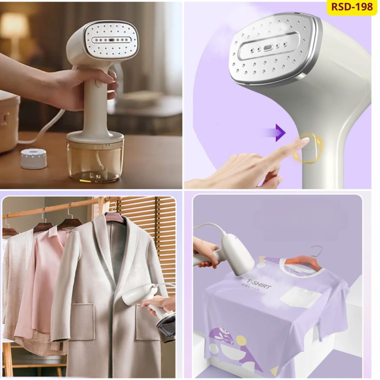 Plancha de vapor eléctrica para eliminación de ácaros, vaporera de mano para ropa