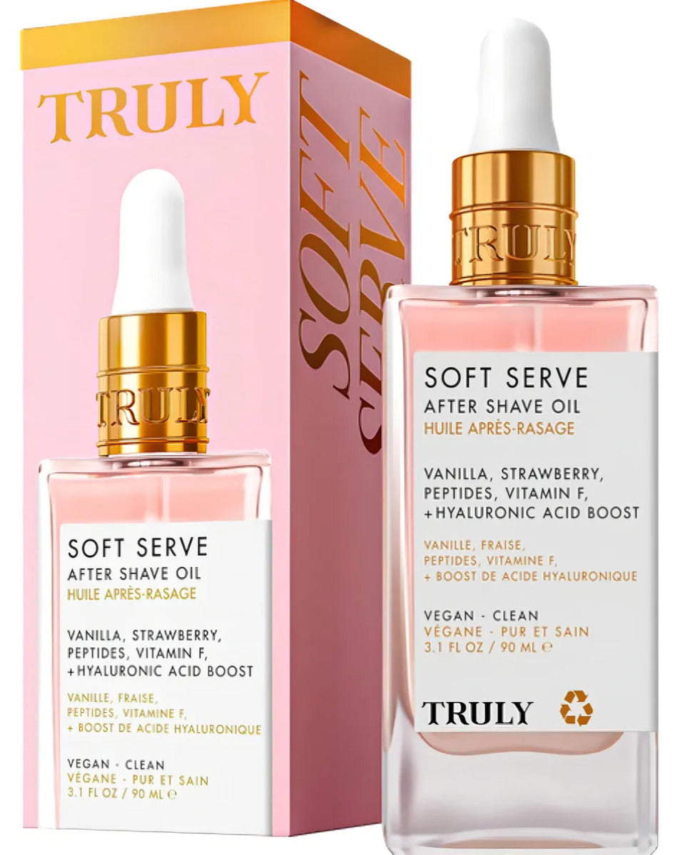 Aceite Verdaderamente Lujo para Afeitar TRULY | Tratamiento calmante e hidratante para prevenir el vello encarnado y tener una piel lisa y sin irritaciones para el uso diario
