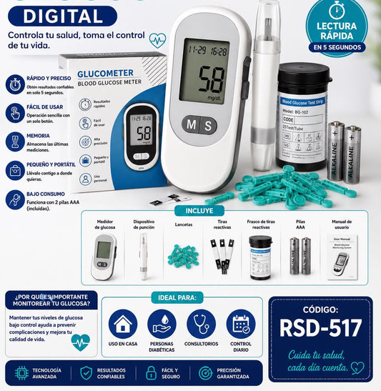 Medidor De Glucosa Digital-Controla tu Salud