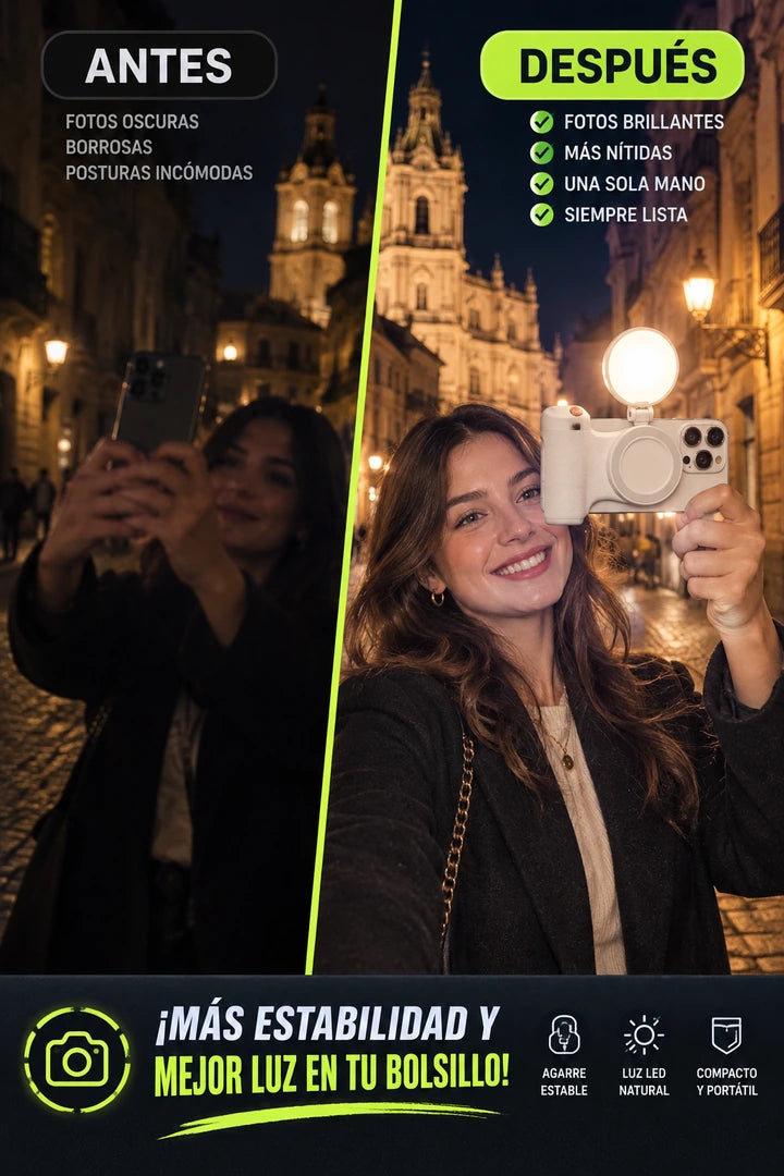Comparación antes y después con mejor luz y estabilidad