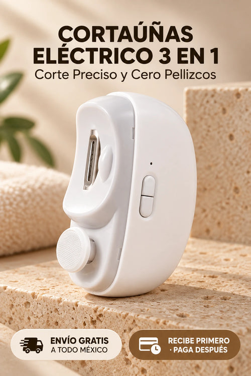Cortaúñas eléctrico 3 en 1