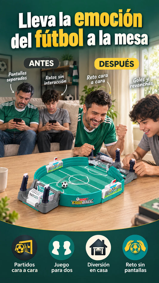 Futbolín de mesa para 2 jugadores — Lleva la emoción del fútbol a cada reto familiar
