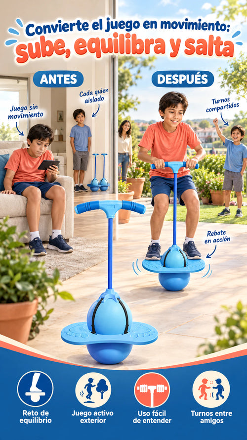 Pelota saltarina, juguete de rebote y equilibrio para niños, pelota elástica de salto y fitness para adultos, para jardín de infancia