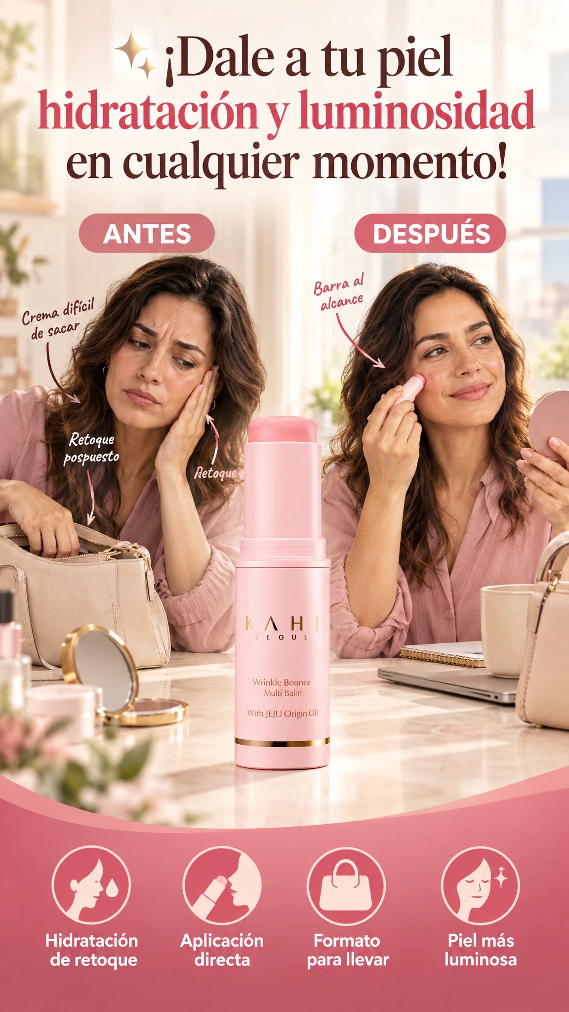 Wrinkle Bounce Multi Balm en barra — Retoca la hidratación y luce una piel más suave y luminosa