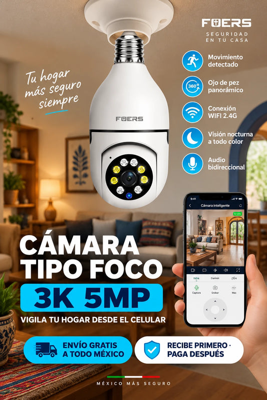 Cámara tipo foco Fuers 3K 5MP imagen promocional
