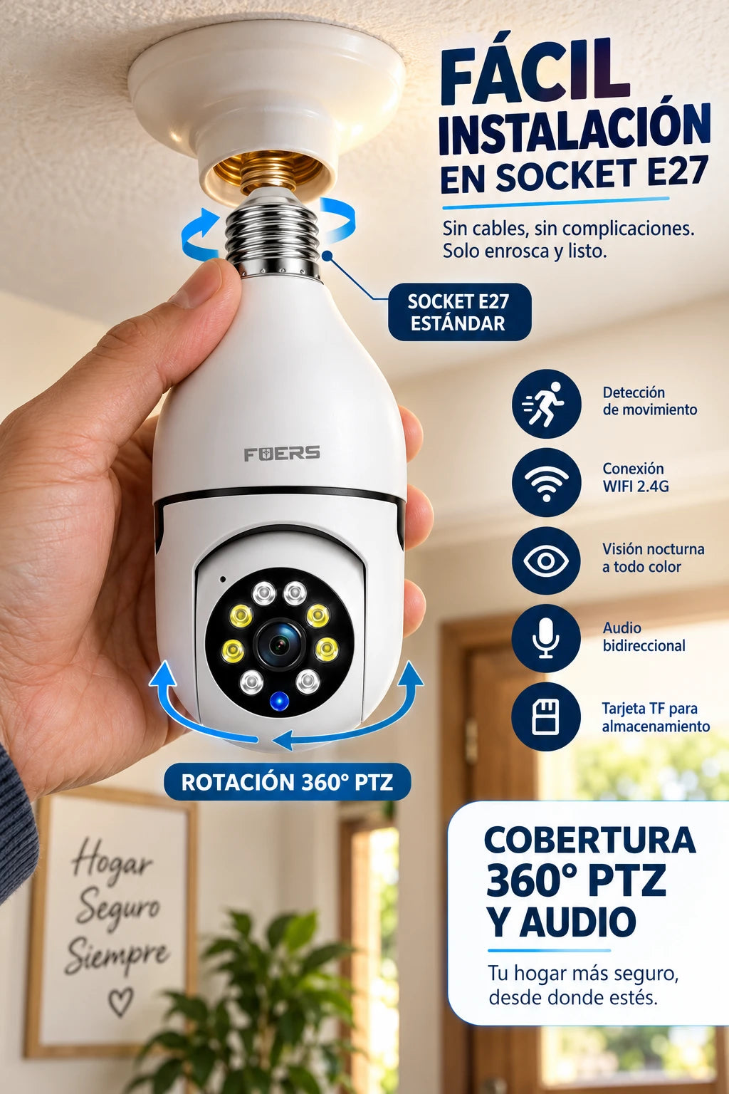 Instalación socket E27 cámara Fuers imagen promocional