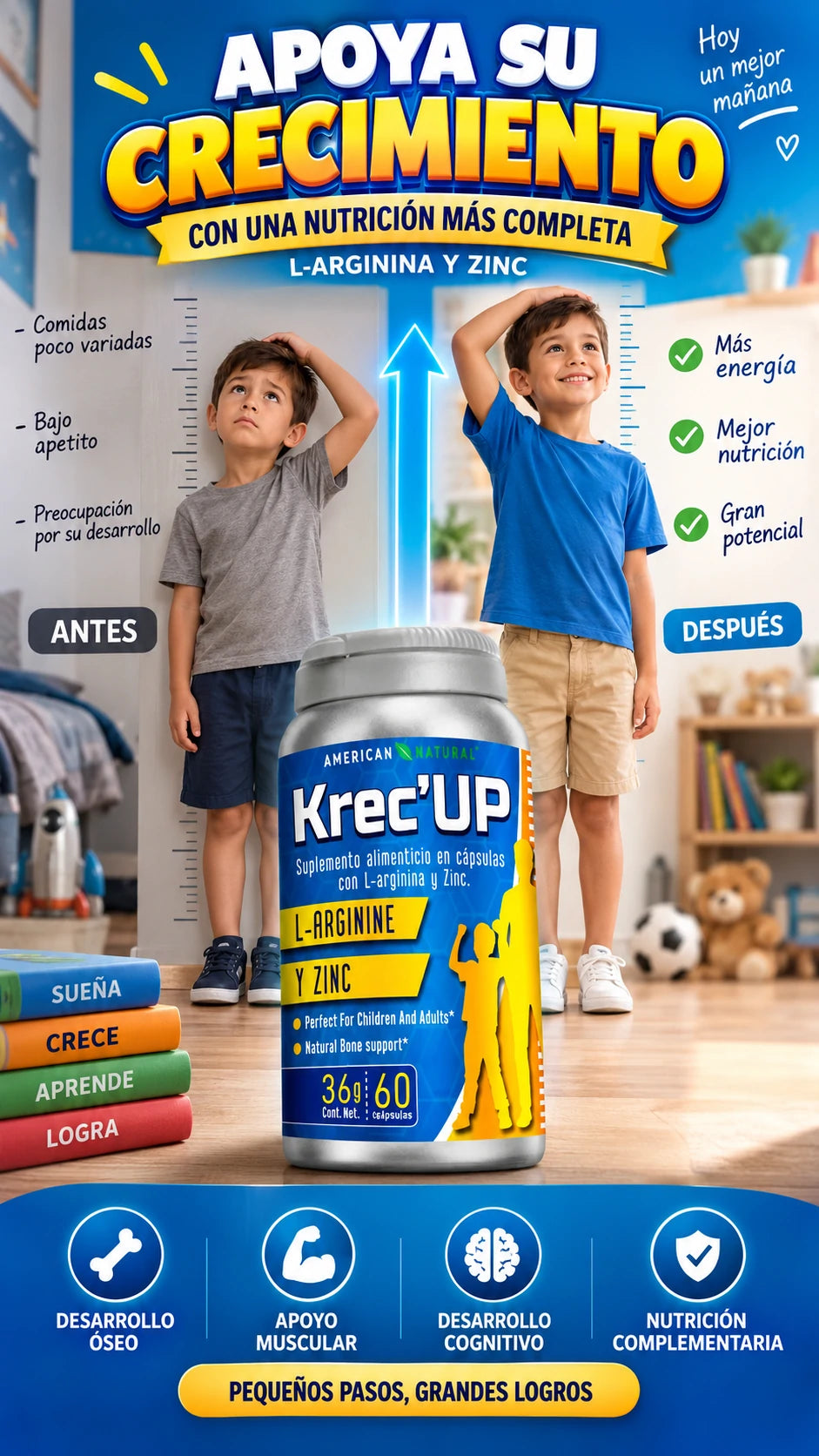Suplemento Infantil Krec’Up — Complementa su nutrición durante el crecimiento