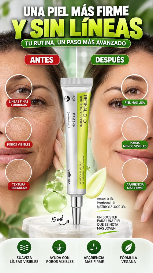 Booster Facial con Retinal 0.1% — Suaviza líneas y mejora la firmeza