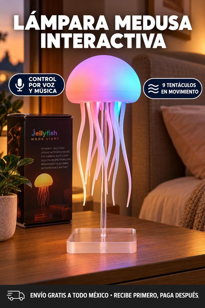 Lámpara medusa RGB - interactiva