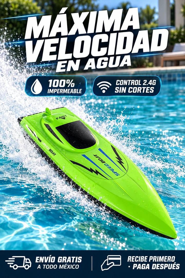 Lancha de control remoto verde - lancha rc verde velocidad agua