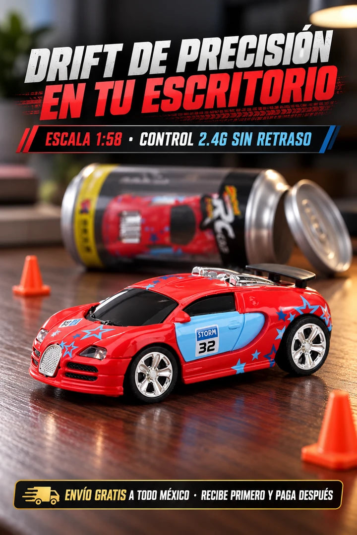 Mini coche drift rojo - imagen 1