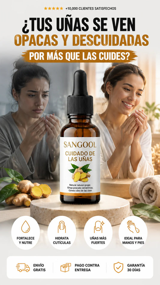 Sérum Sangool Cuidado de las Uñas está diseñado para fortalecer y reparar uñas débiles y quebradizas