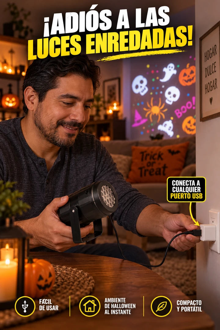 Proyector Halloween - adiós a las luces enredadas