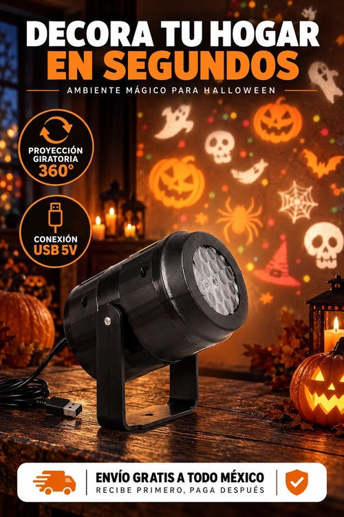 Proyector Halloween - decora tu hogar en segundos
