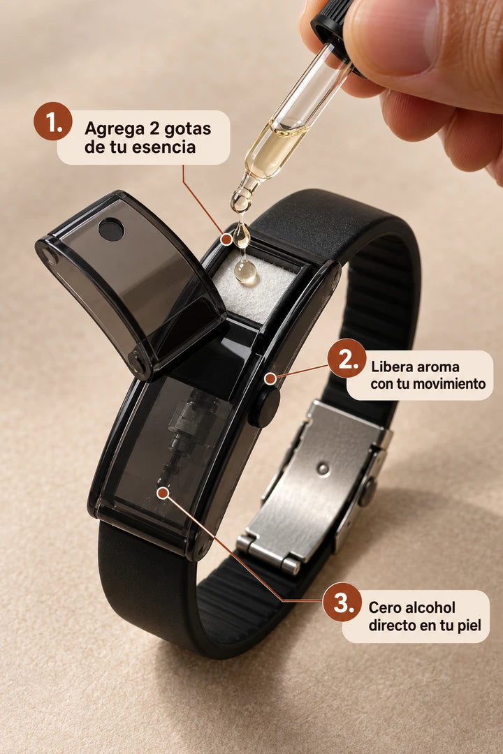 Cómo recargar la pulsera con unas gotas de fragancia