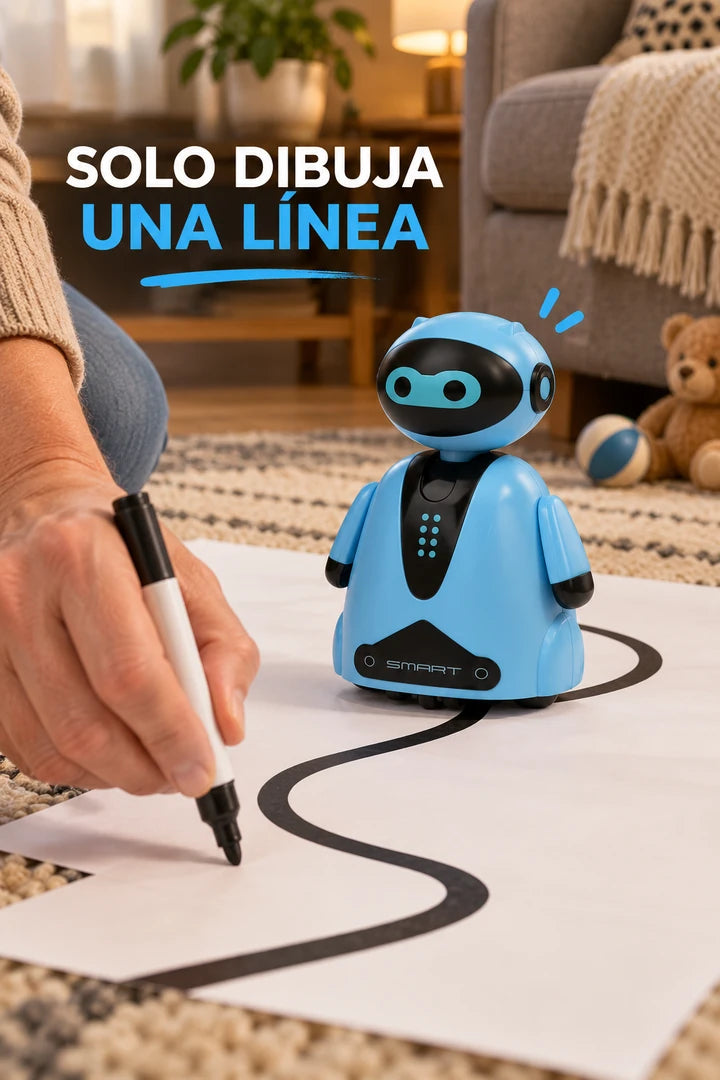 Robot sigue líneas - demostración dibujando