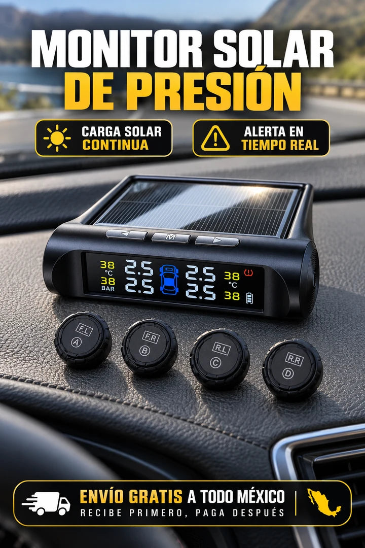 Monitor solar TPMS con cuatro sensores externos