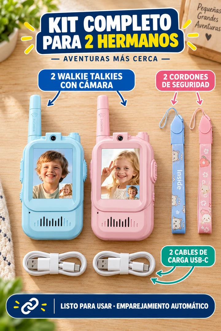 Kit de dos walkie talkies JK200 y accesorios